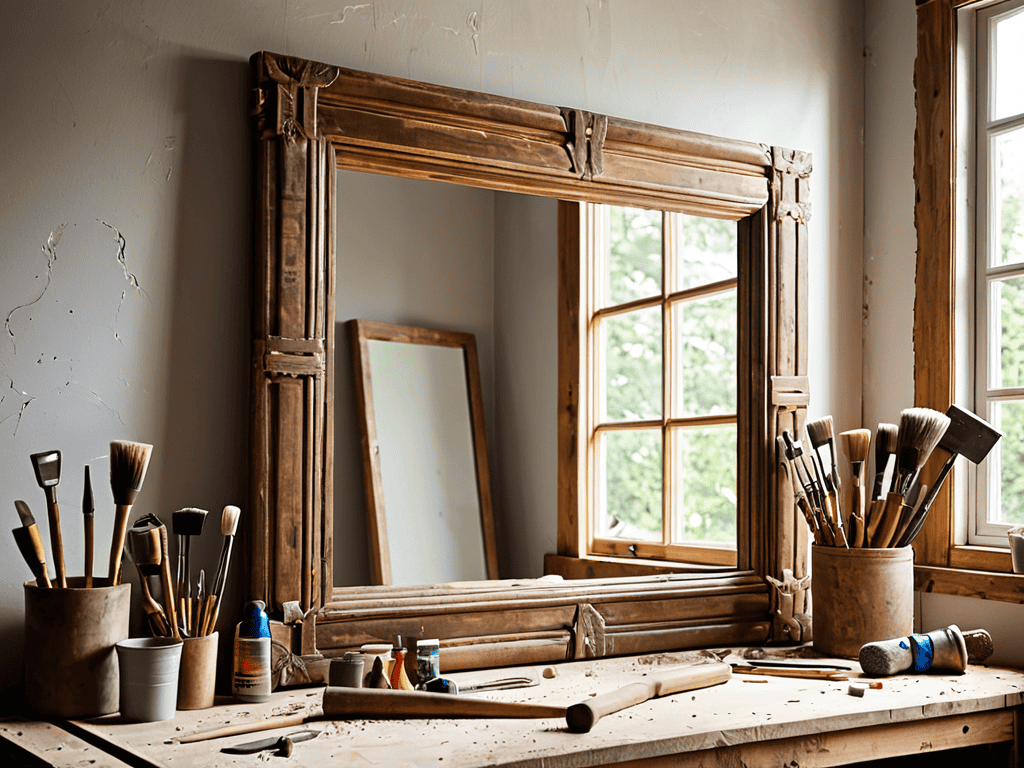 DIY mirror frame creation