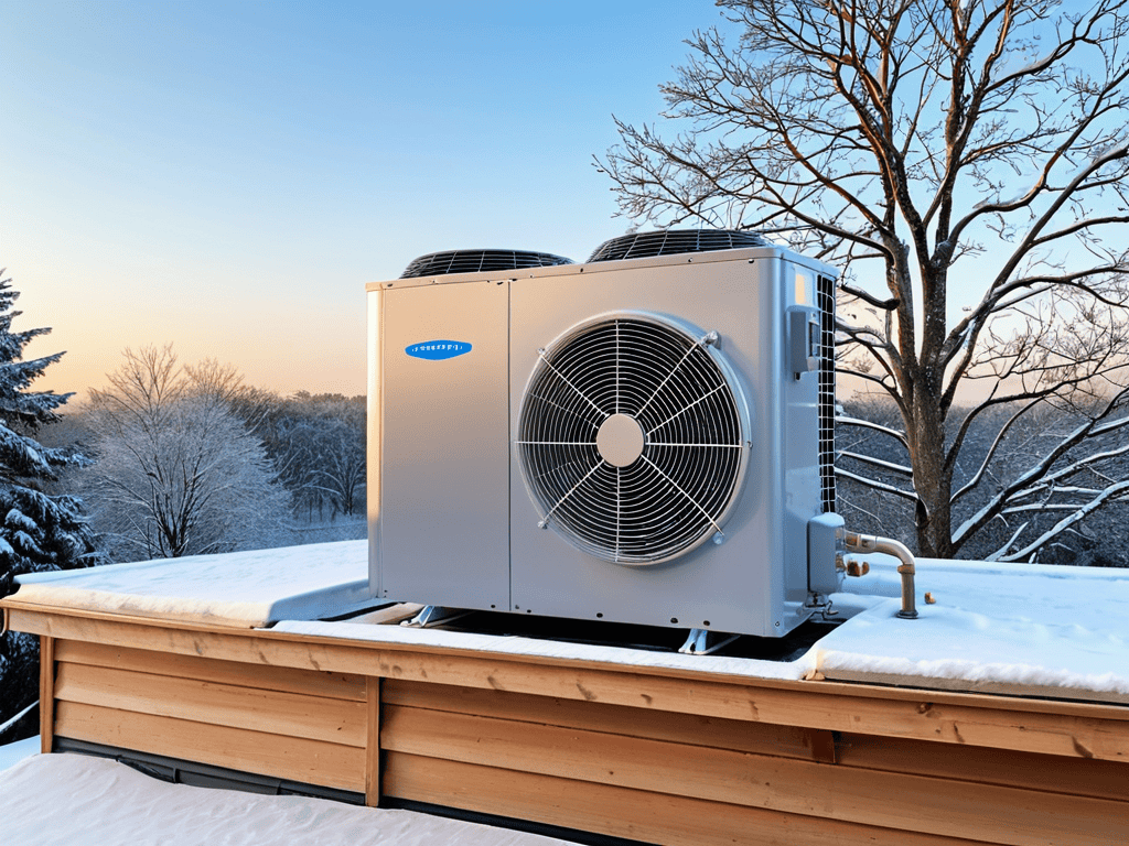 Air Source Heat Pumps in snow